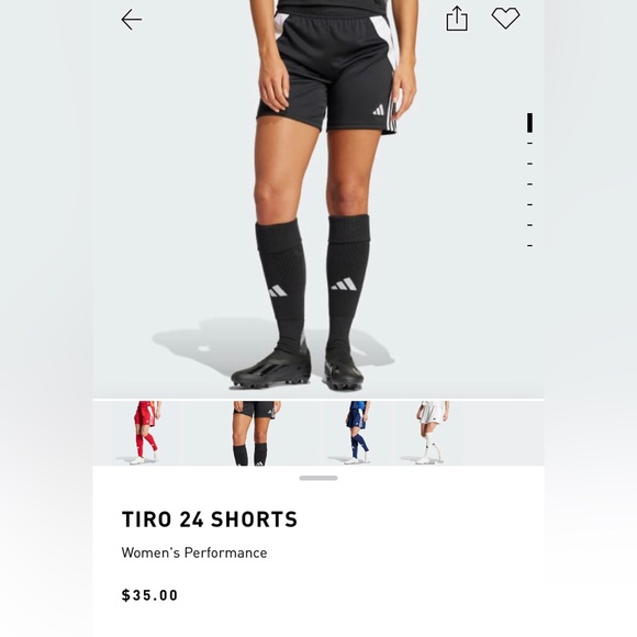 Trio 24 Shorts Adidas soccer athletic - Picture 6 of 8